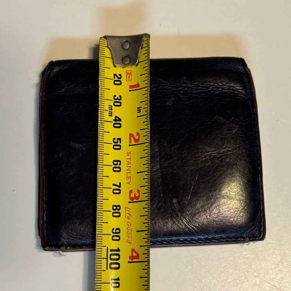 Ted Baker Unique High End Supple Navy Blue Leather Men’s Wallet Card Holder